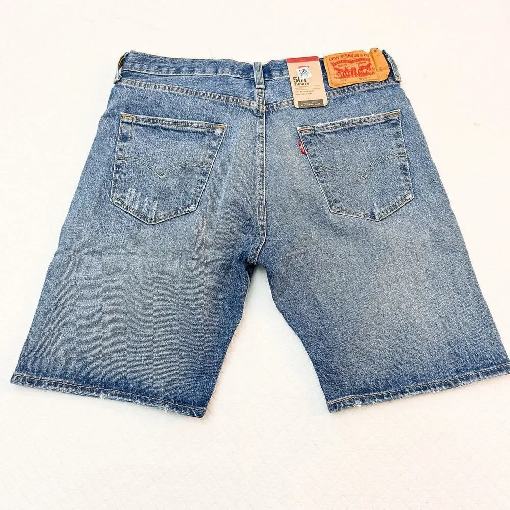 Levi's 501 Shorts Stretch Denim Jeans SZ33 9